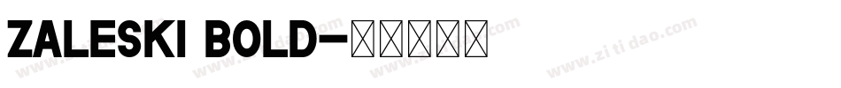 Zaleski Bold字体转换